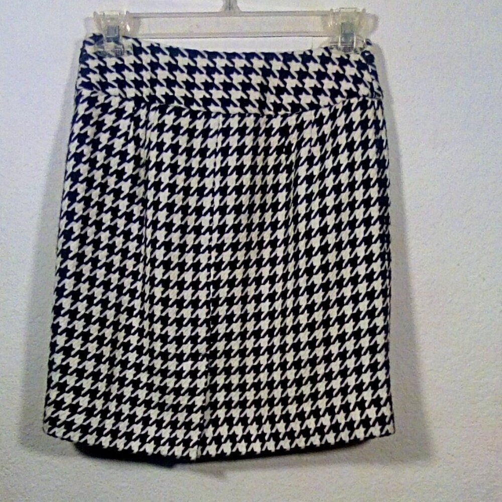 NWT Ann Taylor Petite Factory Pencil Skirt Size 00P Black Ivory - Picture 9 of 14